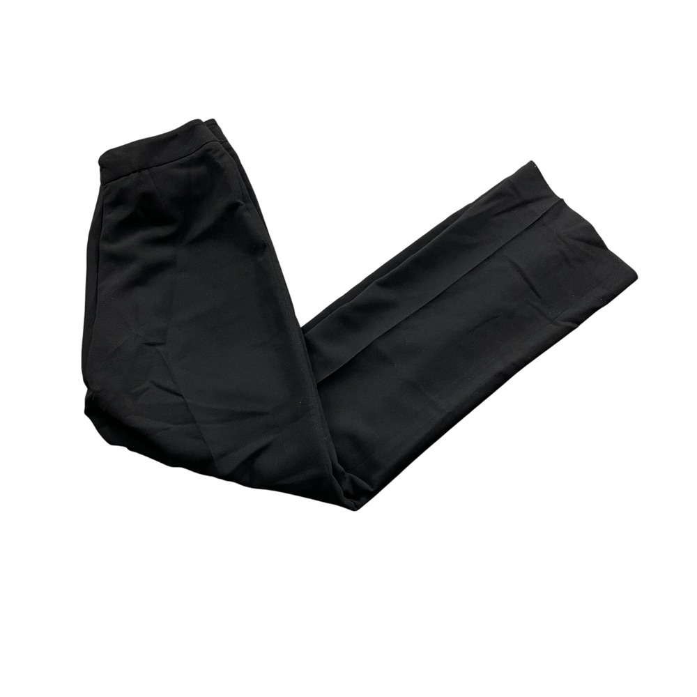 Lafayette 148 New York 4 Black Menswear 100%‎ Wool Straight Leg Pants Women's